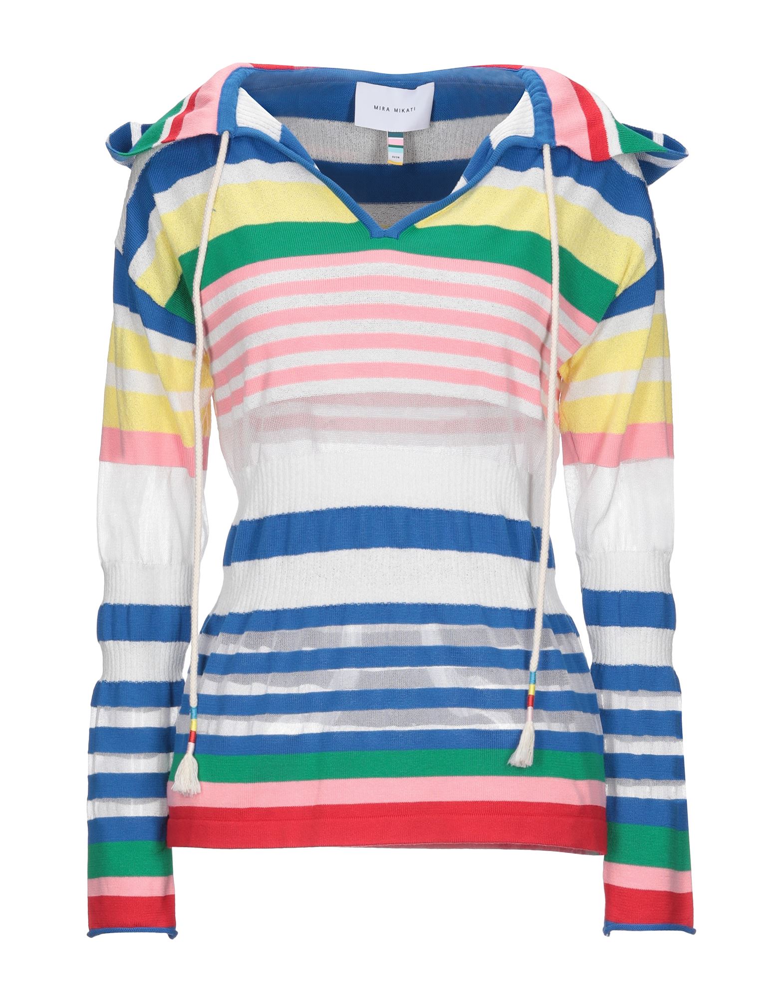 《セール開催中》MIRA MIKATI レディース プルオーバー ホワイト 34 コットン 82% / ナイロン 16% / ポリエステル 2%