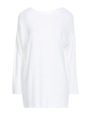120% Woman Sweater White Size M Linen