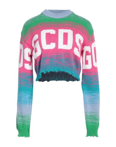 Gcds Woman Sweater Fuchsia Size M Wool In Pink