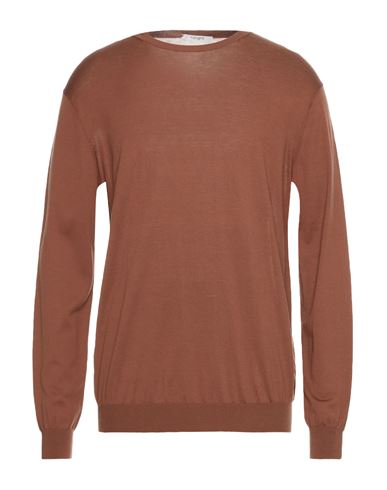 Kangra Man Sweater Brown Size 46 Silk, Cotton