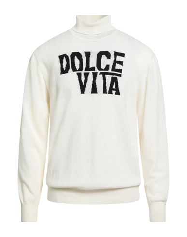Mc2 Saint Barth Dolce Vita Roll-neck Sweater In White