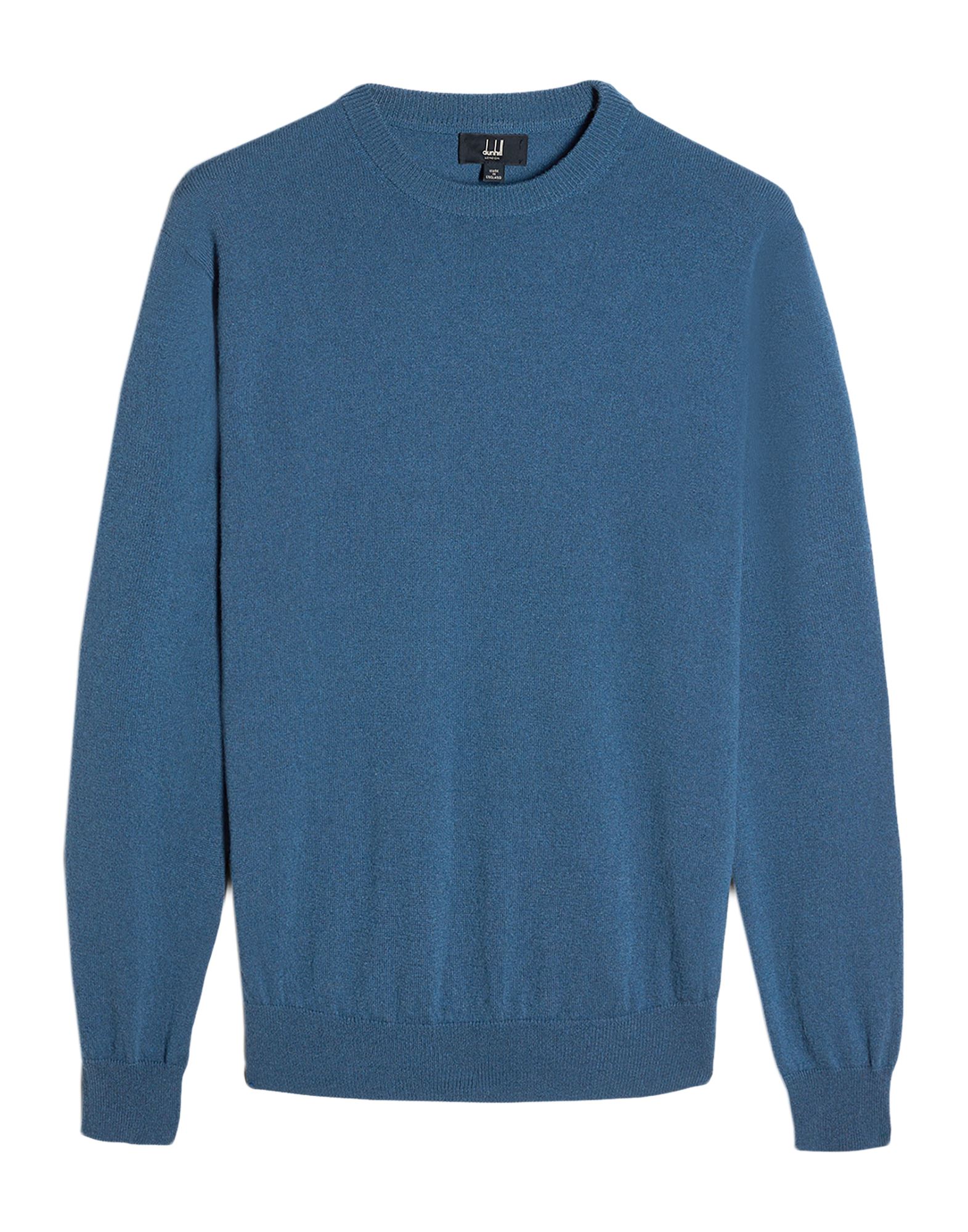 DUNHILL DUNHILL MAN SWEATER SLATE BLUE SIZE L CASHMERE