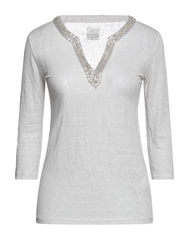 120% Woman T-shirt Grey Size M Linen