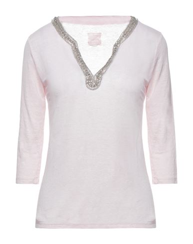 120% Woman T-shirt Light Pink Size Xxs Linen