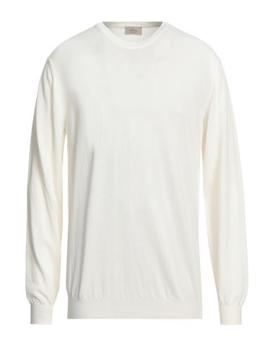 Shop Altea Man Sweater Cream Size L Cotton In White