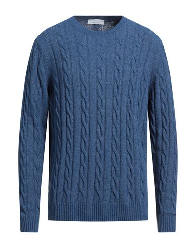 Filippo De Laurentiis Man Sweater Navy Blue Size 44 Cotton, Polyamide