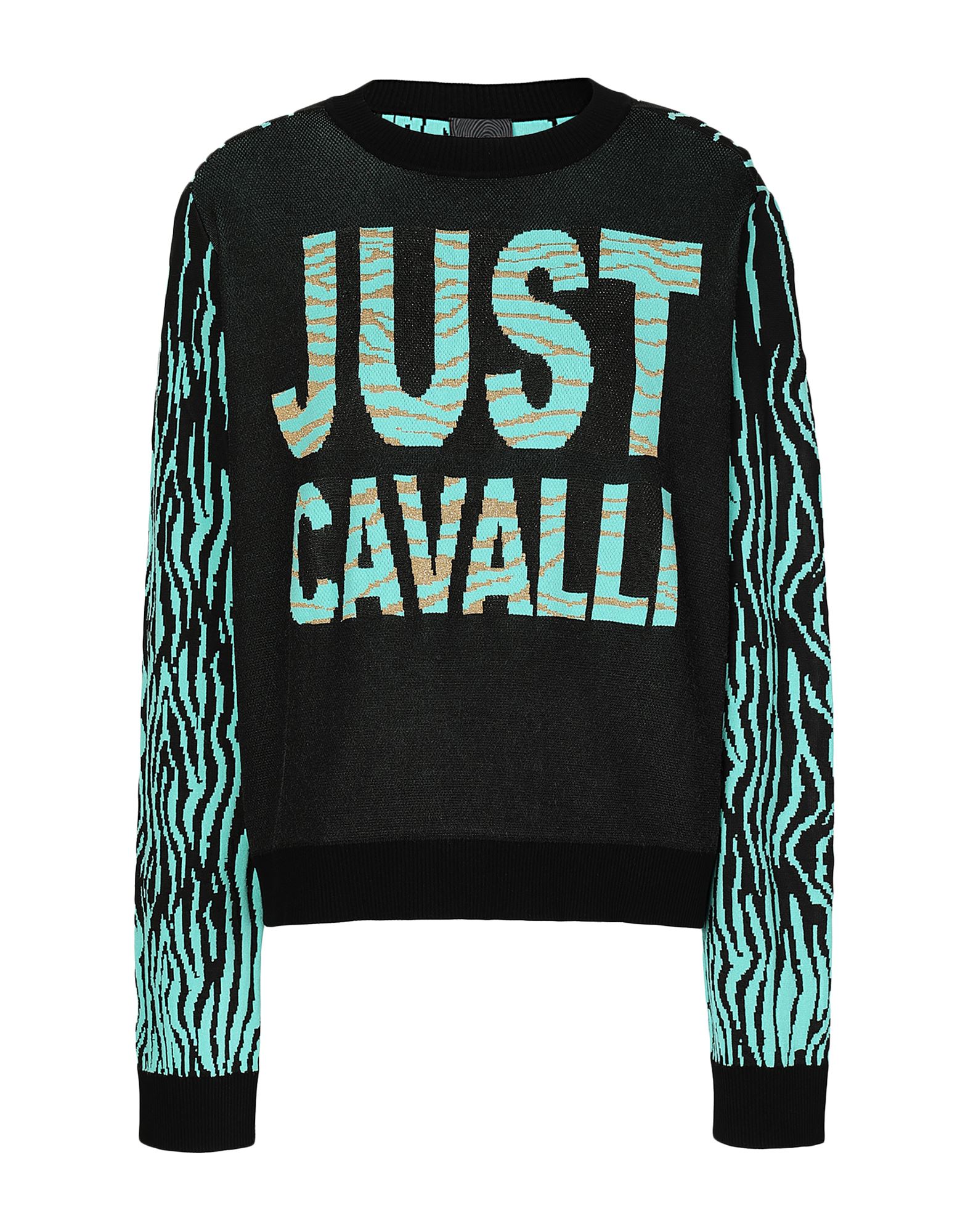 《セール開催中》JUST CAVALLI レディース プルオーバー ブラック XS レーヨン 81% / ポリエステル 18% / ナイロン 1%