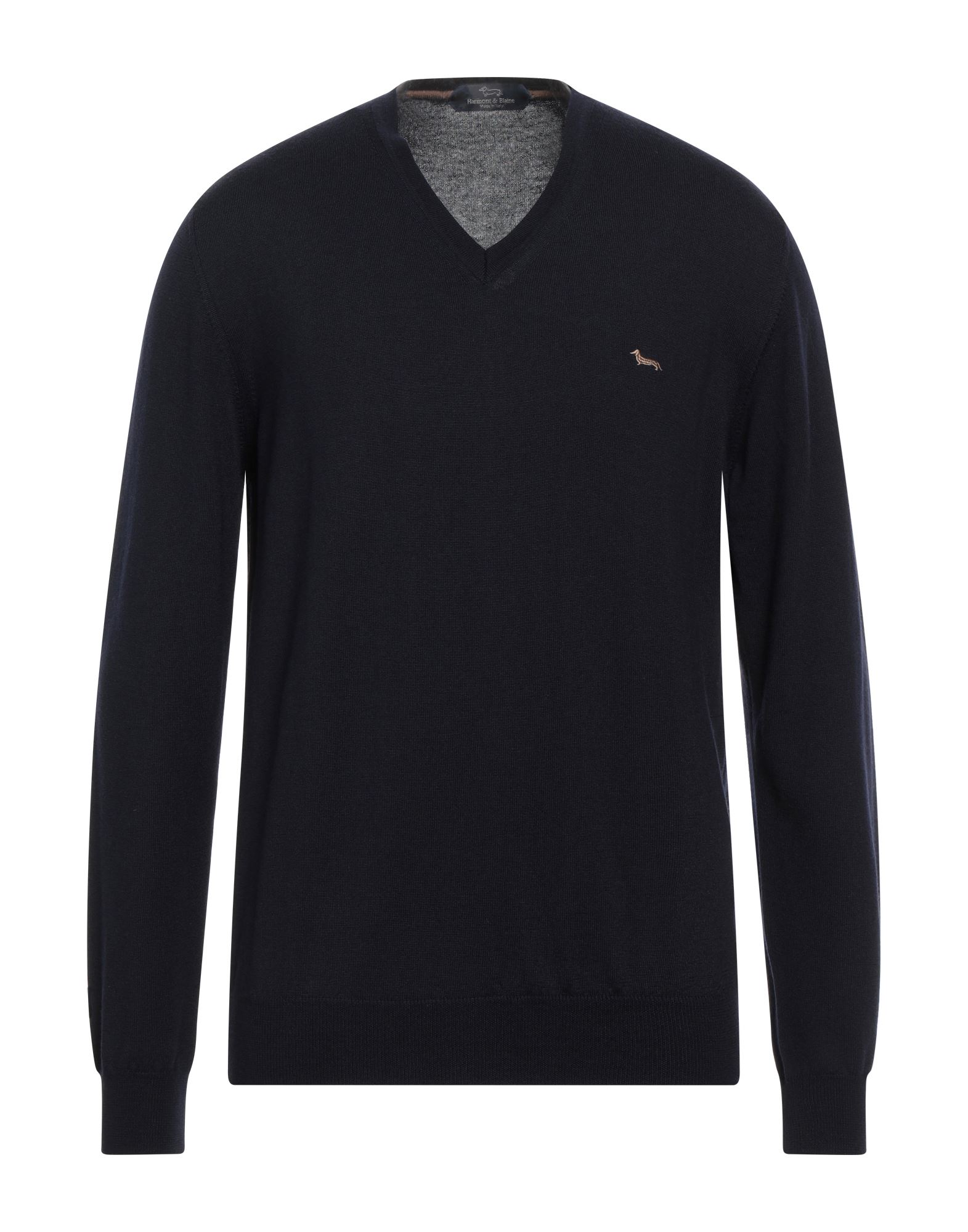 Harmont & Blaine Man Sweater Midnight Blue Size Xxl Wool In Midnight Blue