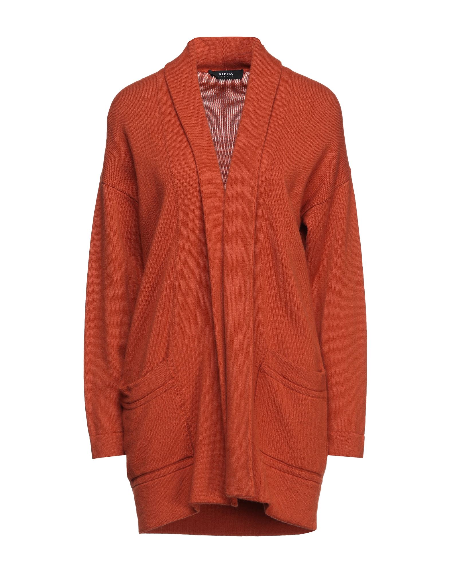Alpha Studio Cardigans In Rust