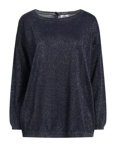 Shop Rossopuro Woman Sweater Midnight Blue Size S Viscose, Polyamide, Metallic Fiber