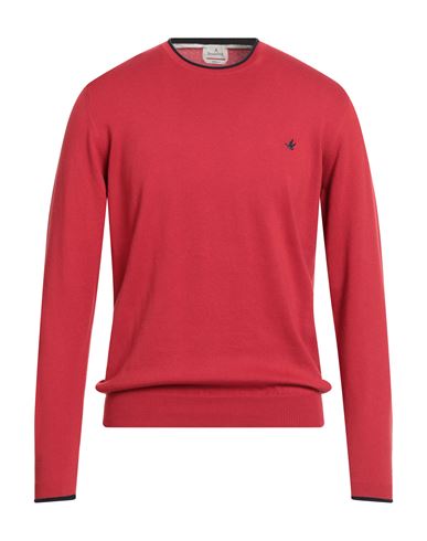 Man Sweater Red Size 46 Cotton