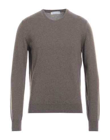 Filippo De Laurentiis Man Sweater Khaki Size 40 Cashmere In Gray