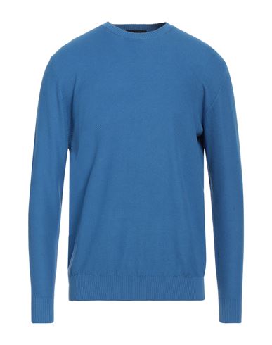 Drumohr Man Sweater Azure Size 42 Cotton In Blue