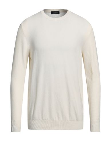 Shop Drumohr Man Sweater Cream Size 44 Cotton In White