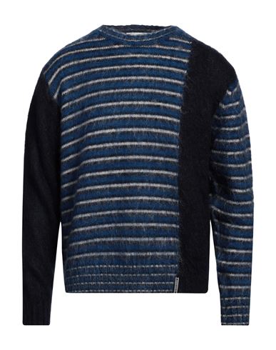 Shop Golden Goose Man Sweater Navy Blue Size M Mohair Wool, Polyamide, Wool