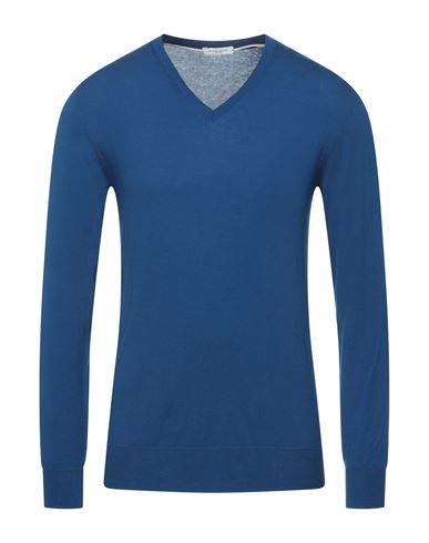 Man Sweater Slate blue Size XXL Cotton