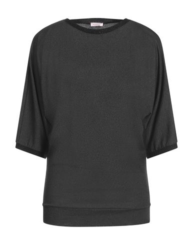 Rossopuro Woman Sweater Charcoal Size Xl Viscose, Polyester, Polyamide, Elastane In Grey