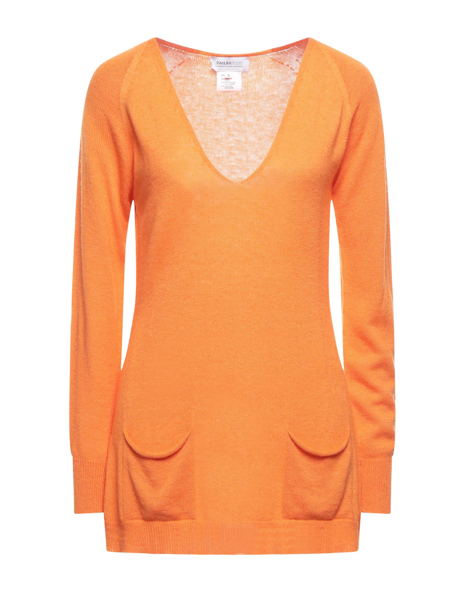 PIANURASTUDIO PIANURASTUDIO WOMAN SWEATER ORANGE SIZE S VISCOSE, WOOL, POLYAMIDE, CASHMERE,14114179RO 5