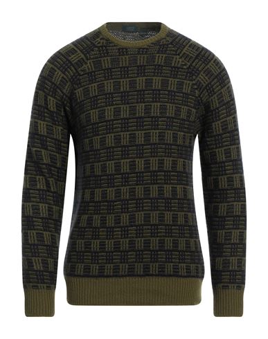 Zanone Man Sweater Military Green Size 44 Virgin Wool, Mohair Wool, Polyamide