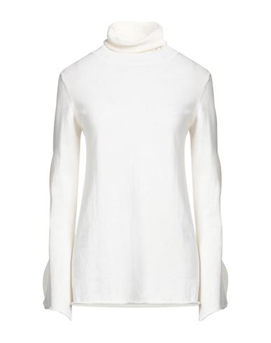 Rossopuro Woman Turtleneck Beige Size 6 Wool, Cashmere In White