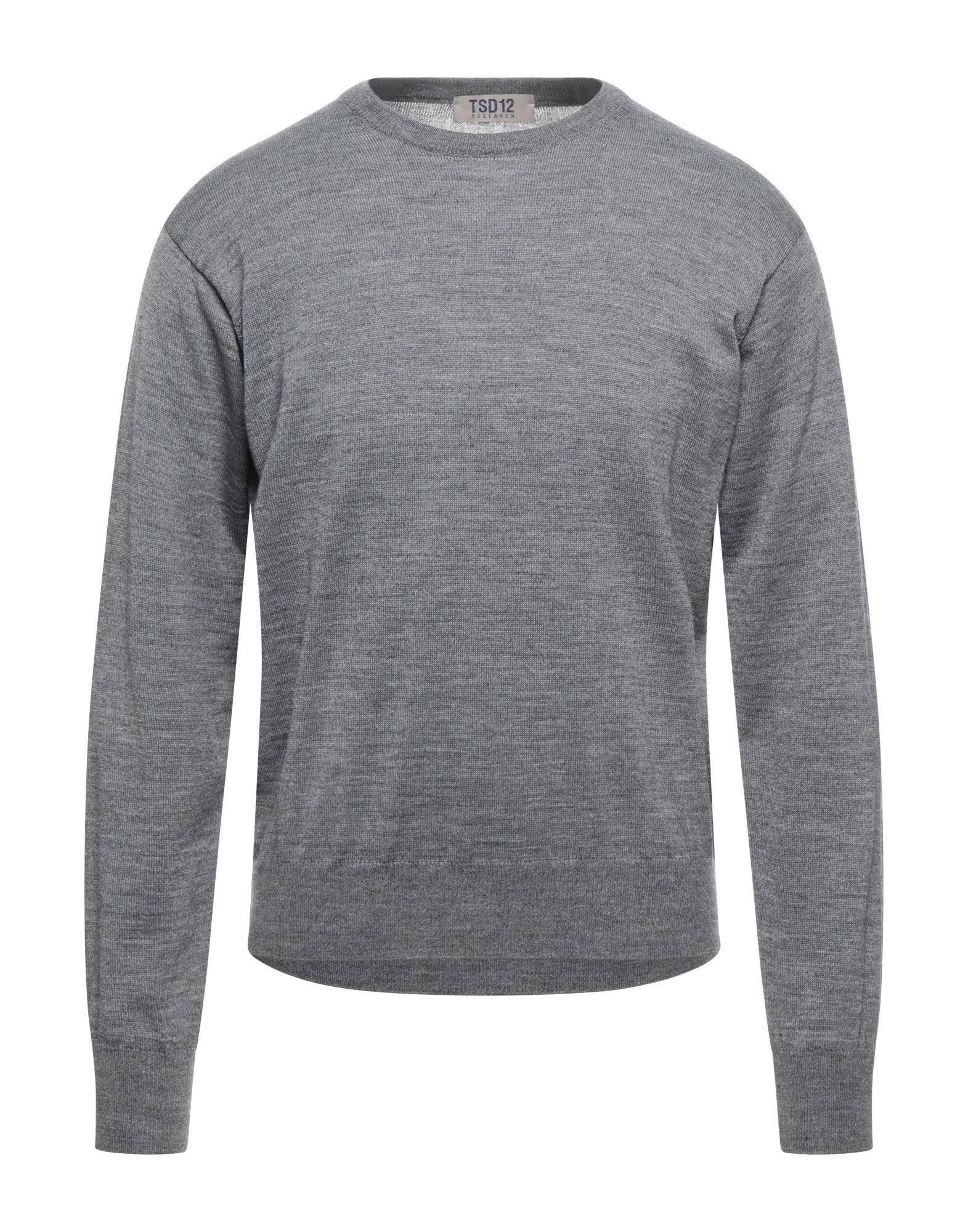 Tsd12 Man Sweater Grey Size 3xl Merino Wool, Acrylic