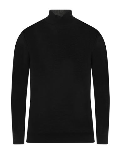 Daniele Fiesoli Man Turtleneck Black Size S Merino Wool