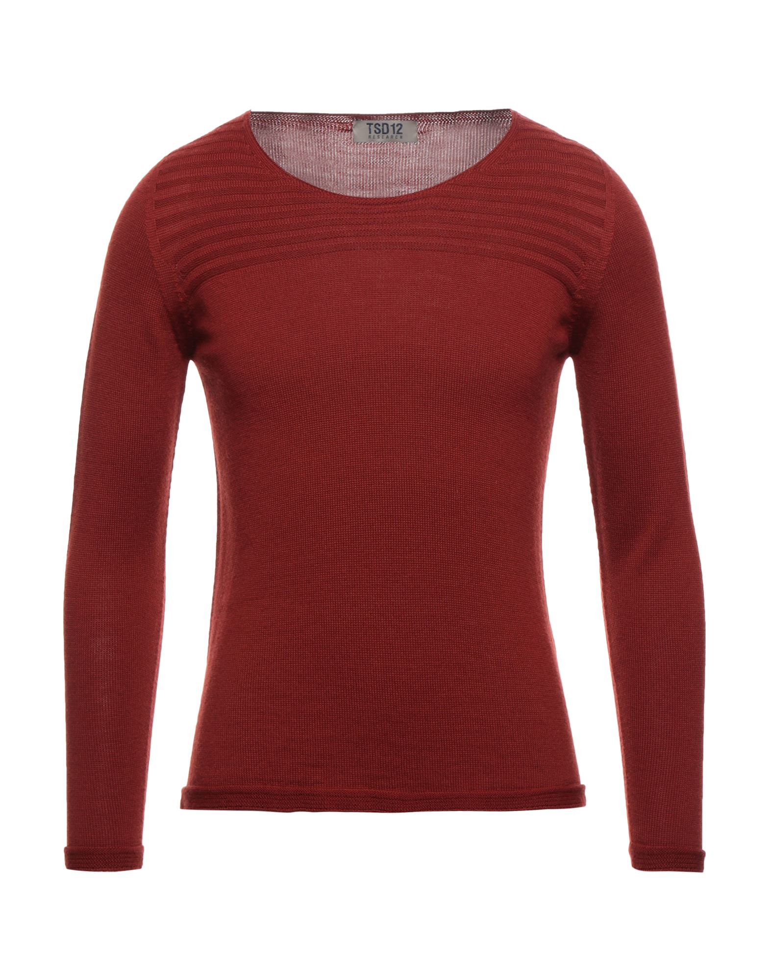 Tsd12 Man Sweater Brick Red Size Xxl Merino Wool, Acrylic
