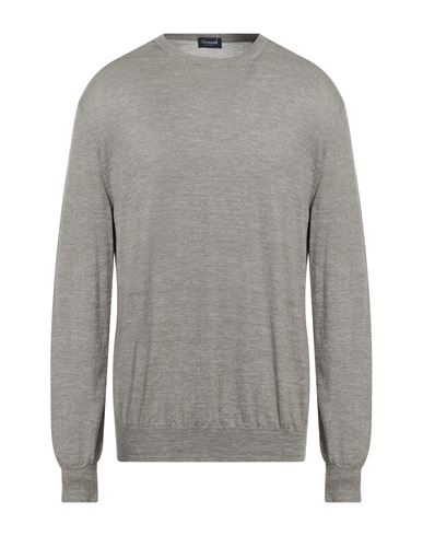 Drumohr Man Sweater Sage Green Size 44 Cashmere, Linen, Silk