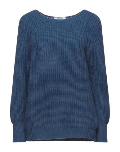 Christian Maier Woman Sweater Slate Blue Size L Cashmere In Blue