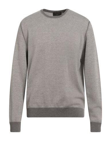 Gran Sasso Man Sweater Lead Size 44 Virgin Wool