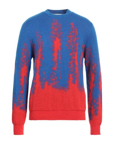 Msgm Man Sweater Blue Size M Acrylic, Polyamide, Mohair Wool