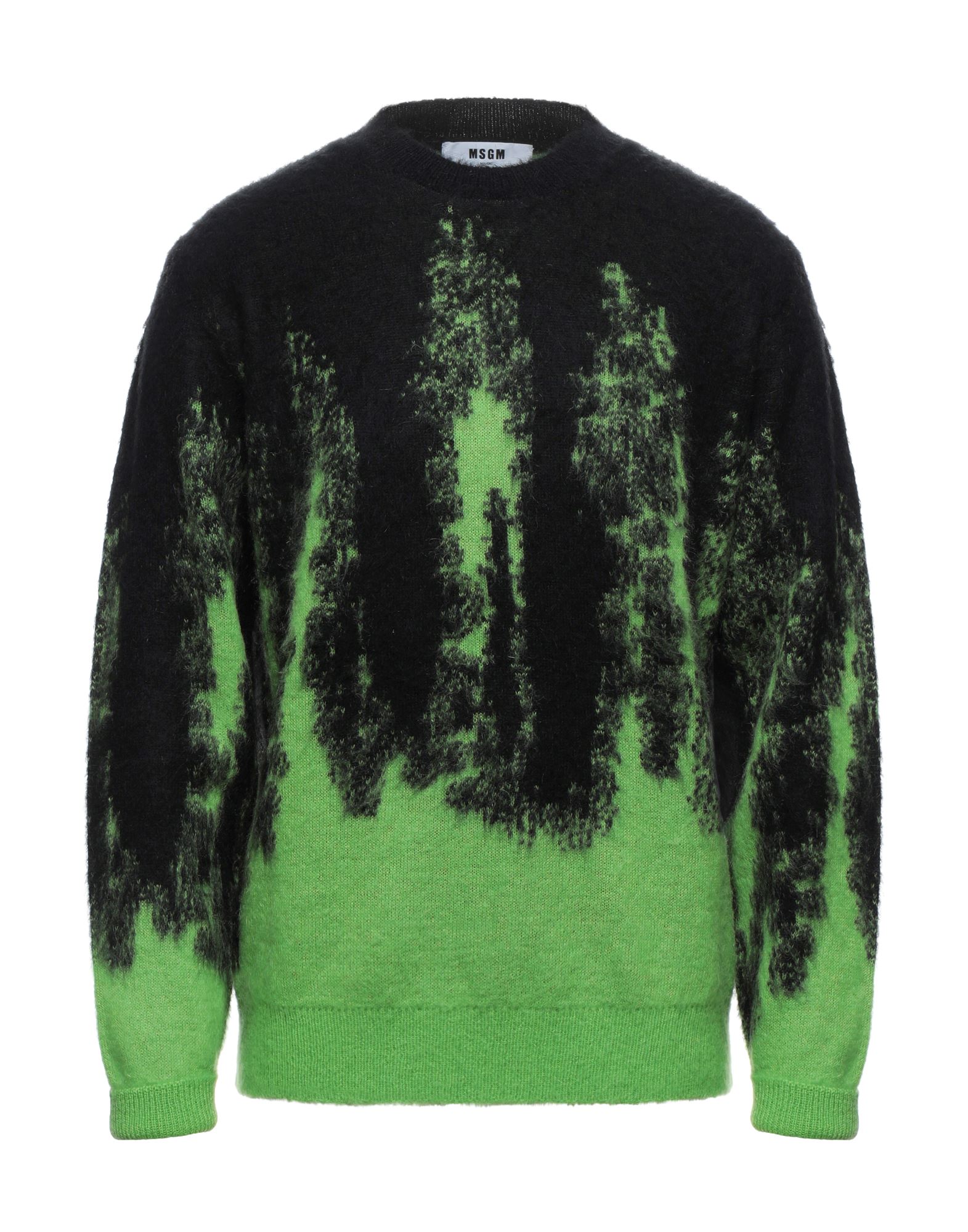 Shop Msgm Man Sweater Black Size S Acrylic, Polyamide, Mohair Wool