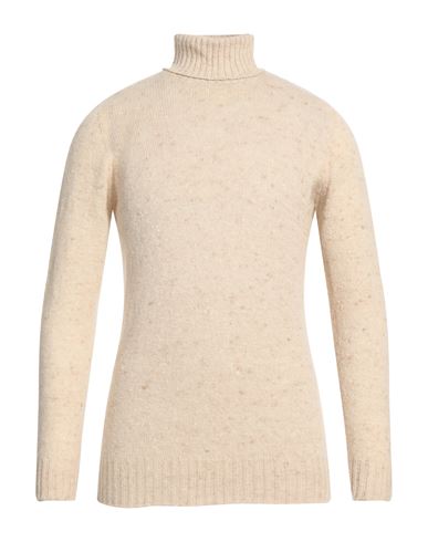 Drumohr Man Turtleneck Ivory Size 40 Virgin Wool, Cashmere, Polyamide In White