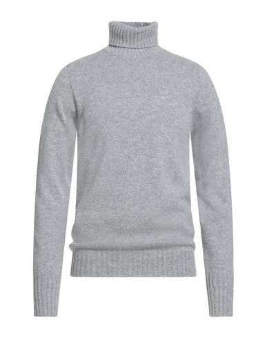 Drumohr Man Turtleneck Light Grey Size 42 Lambswool In Gray
