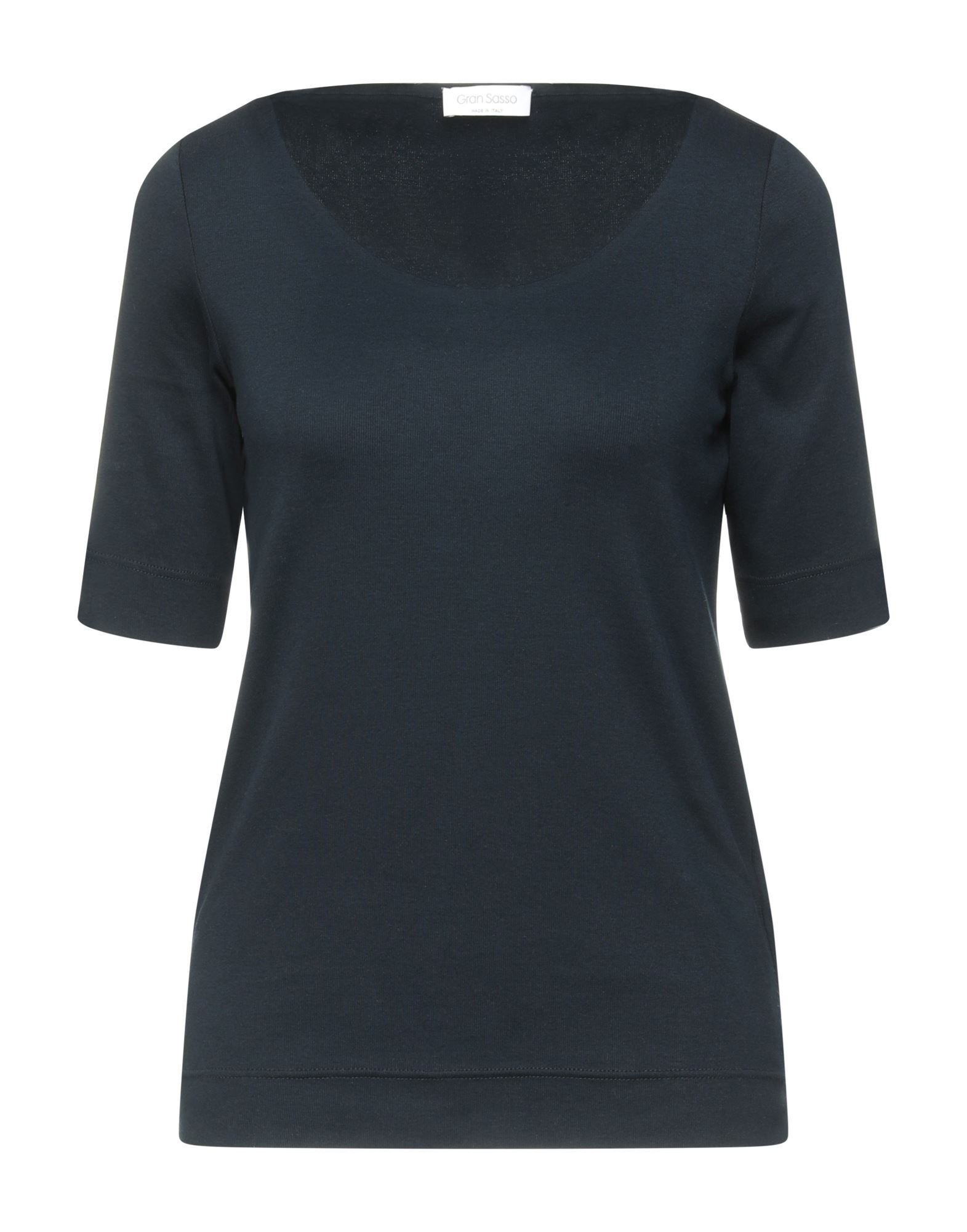 Gran Sasso Scoop-neck Cotton T-shirt In Blue