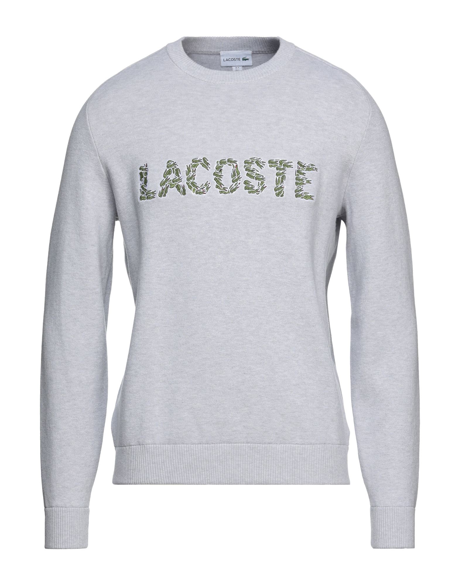 《セール開催中》LACOSTE メンズ プルオーバー ライトグレー 5 ウール 51% / コットン 40% / ナイロン 9%