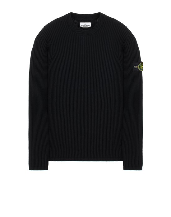 Tricot Homme 517C2 FULL RIB PURE WOOL Front STONE ISLAND