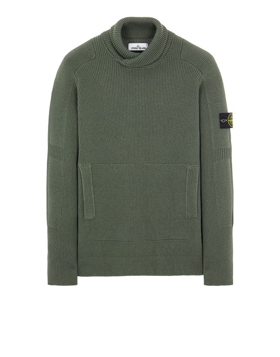 Sweater Herr 551A7 COMFORT WOOL COTTON Front STONE ISLAND