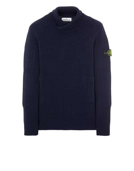 Sweater Man 551A7 COMFORT WOOL COTTON Front STONE ISLAND