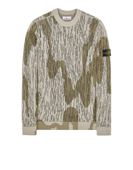 Tricot Homme 575D5 ‘RAIN CAMO’ MIXED YARN Front STONE ISLAND