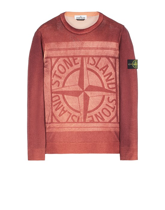Sweater Man 570A8 PURE WOOL_FAST DYE + HAND MADE AIRBRUSH + LASER PRINT: REVERSIBLE Front STONE ISLAND