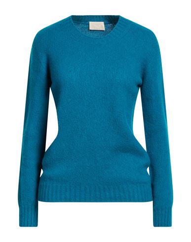 Drumohr Woman Sweater Deep Teal Size Xl Lambswool In Blue