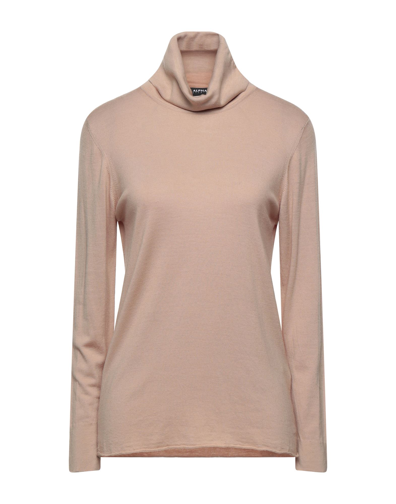 Alpha Studio Turtlenecks In Sand