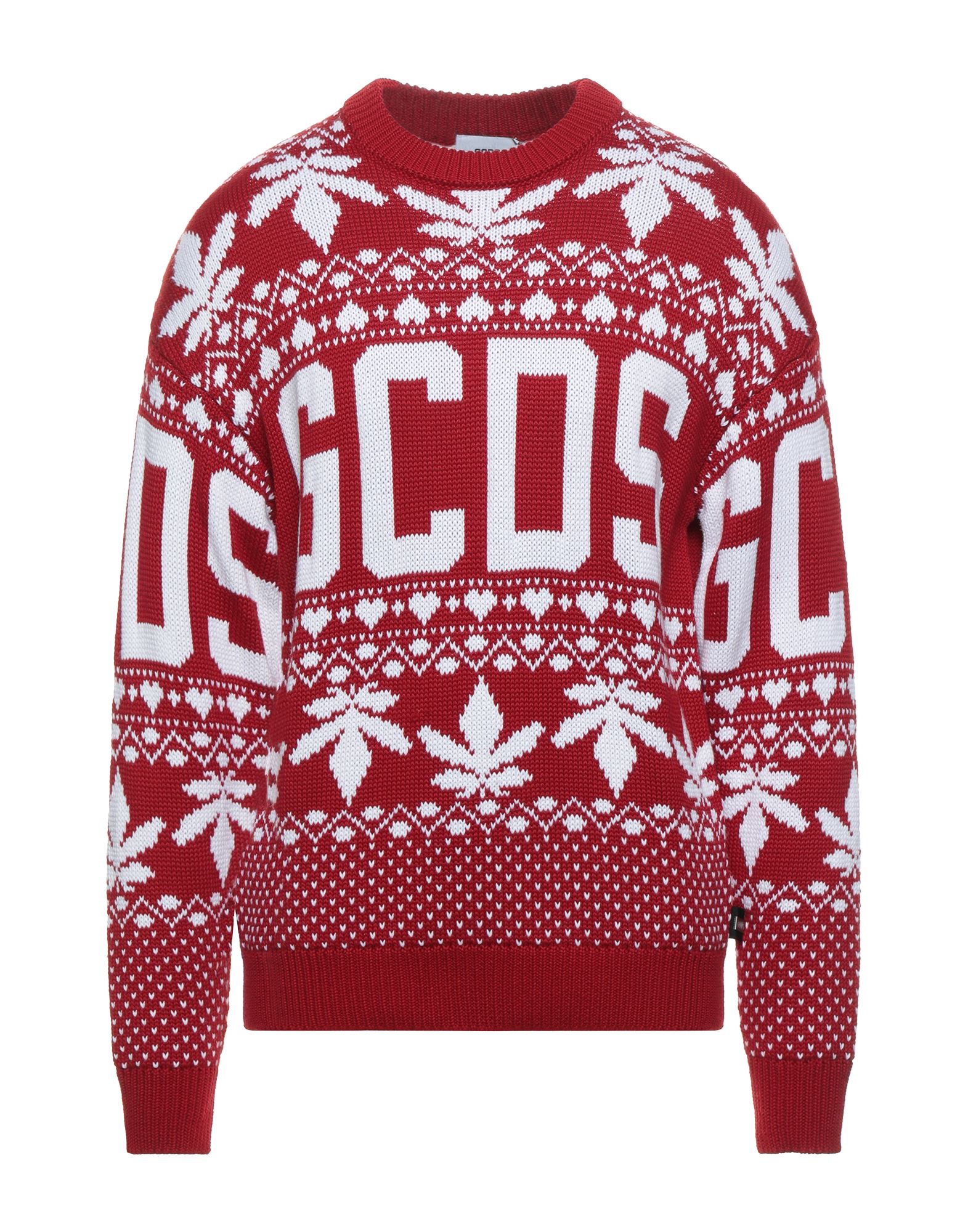 Gcds Man Sweater Red Size S Wool, Acrylic