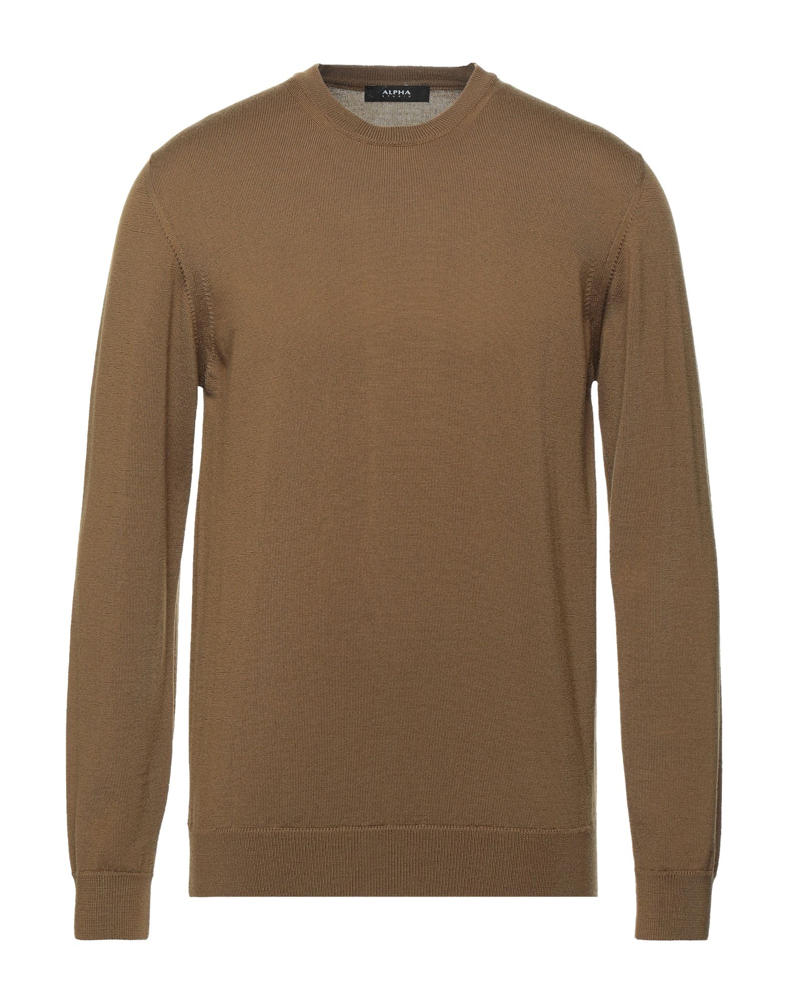 Alpha Studio Sweaters In Camel