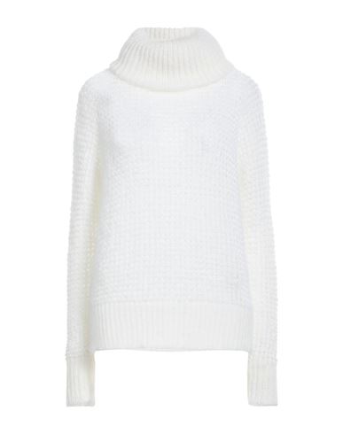 Balmain Woman Turtleneck White Size 4 Mohair Wool, Viscose, Polyamide