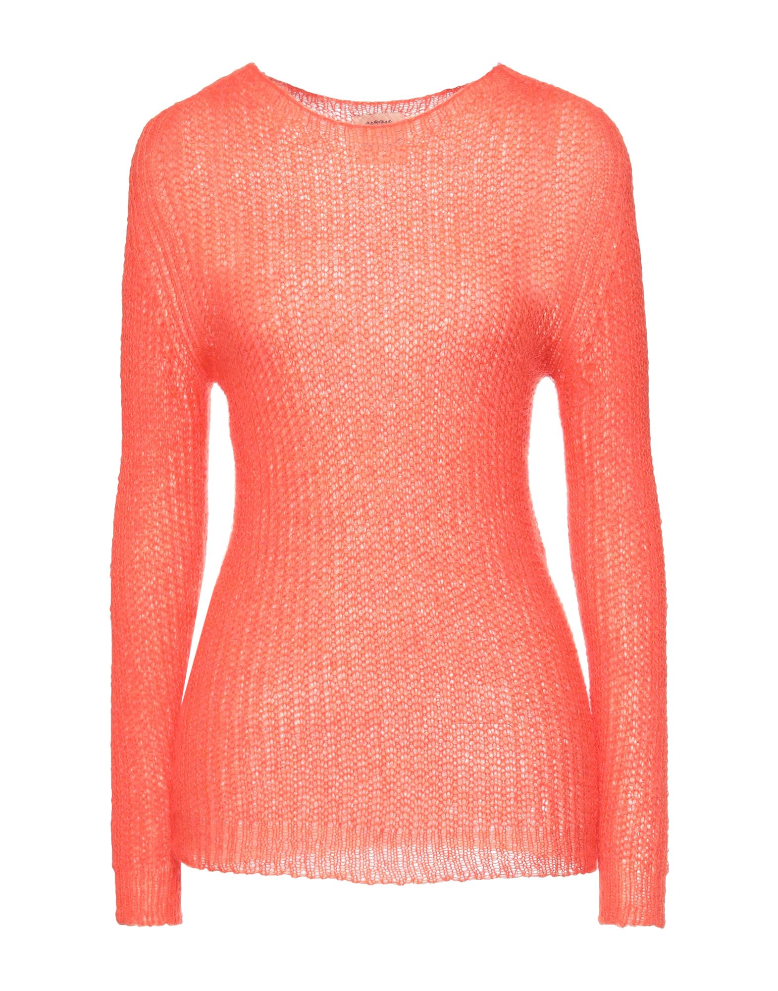 Shop Pink Memories Woman Sweater Orange Size 8 Acrylic, Mohair Wool, Polyamide, Wool