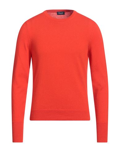 Shop Drumohr Man Sweater Tomato Red Size 46 Cashmere