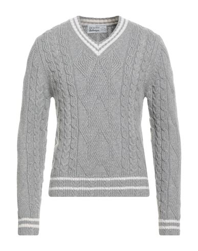 Ballantyne Raw Diamond By  Man Sweater Light Grey Size 38 Cashmere In Gray