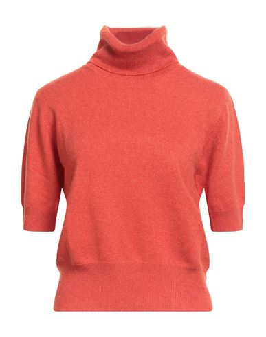Ballantyne Of Peebles Woman Turtleneck Rust Size 10 Cashmere